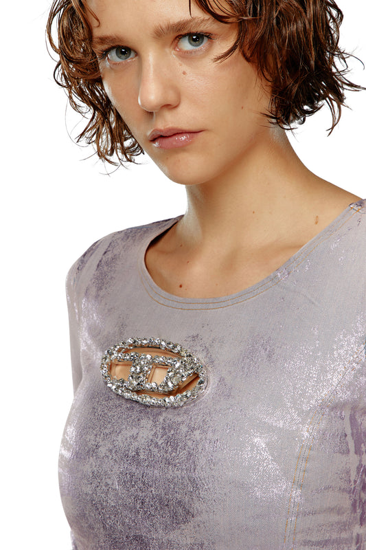 Long-sleeve top with crystal plaque (2)