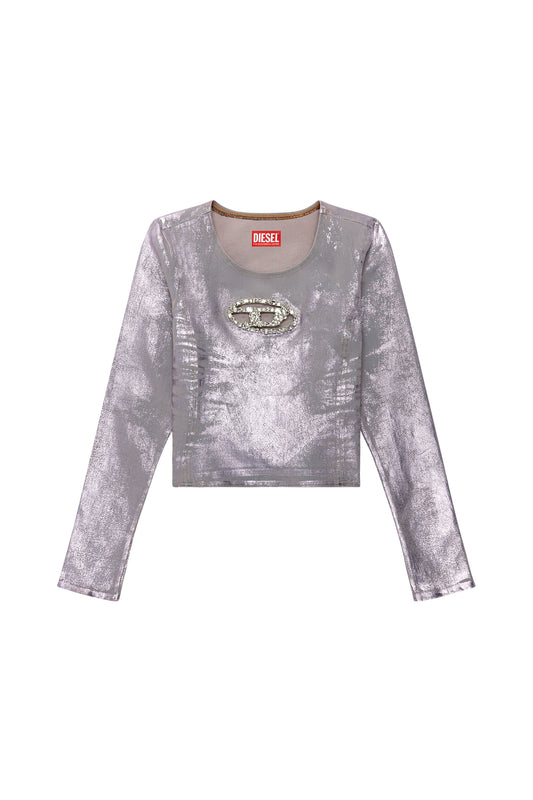 Long-sleeve top with crystal plaque (4)