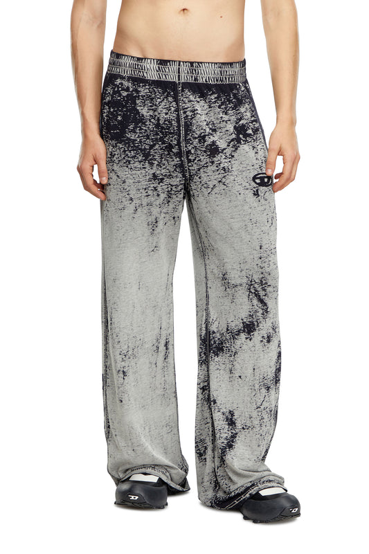 Track pants in burnout plated jersey