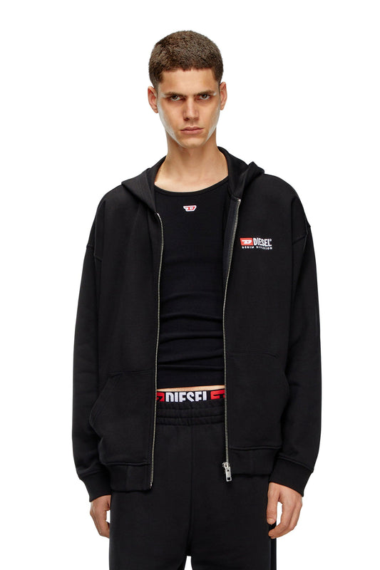 Zip-up hoodie with Diesel embroidery & 8058992998784_S & 8058992998807 & 8058992998791