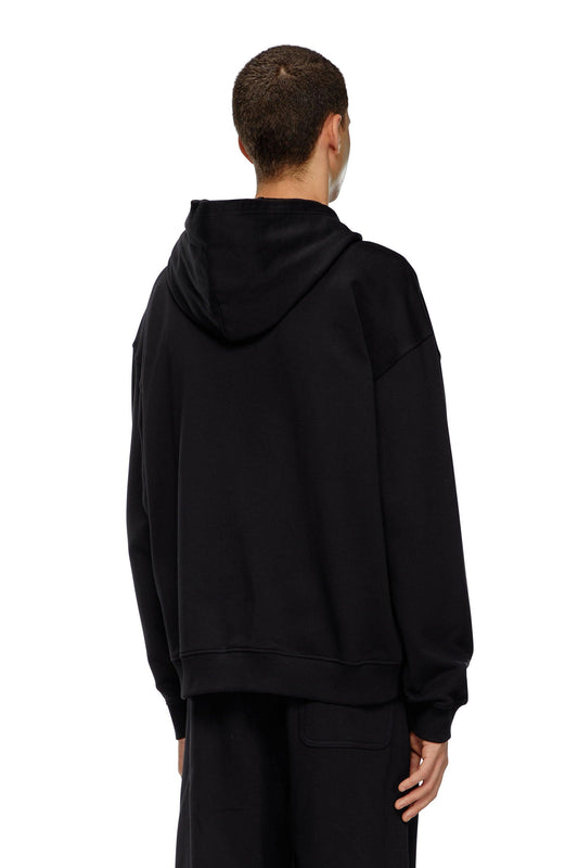 Zip-up hoodie with Diesel embroidery (1)