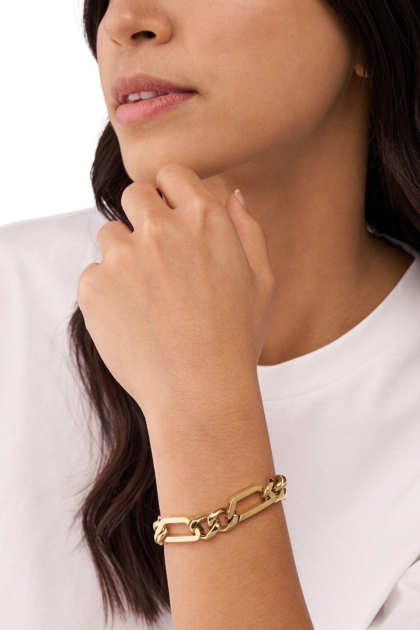 Gold-Tone stainless steel chain bracelet (3)