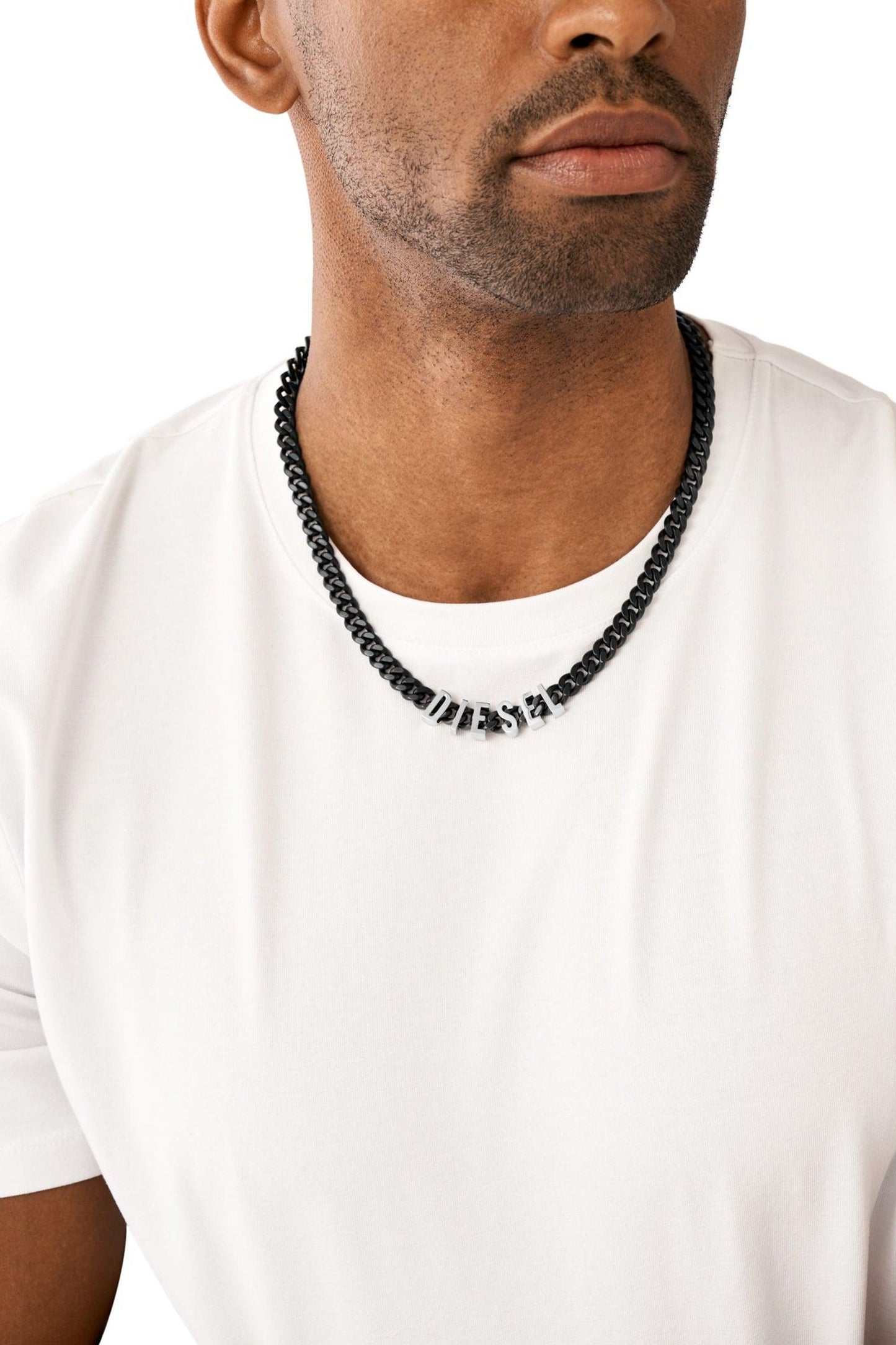 Two-Tone Stainless Steel Chain Necklace (2)