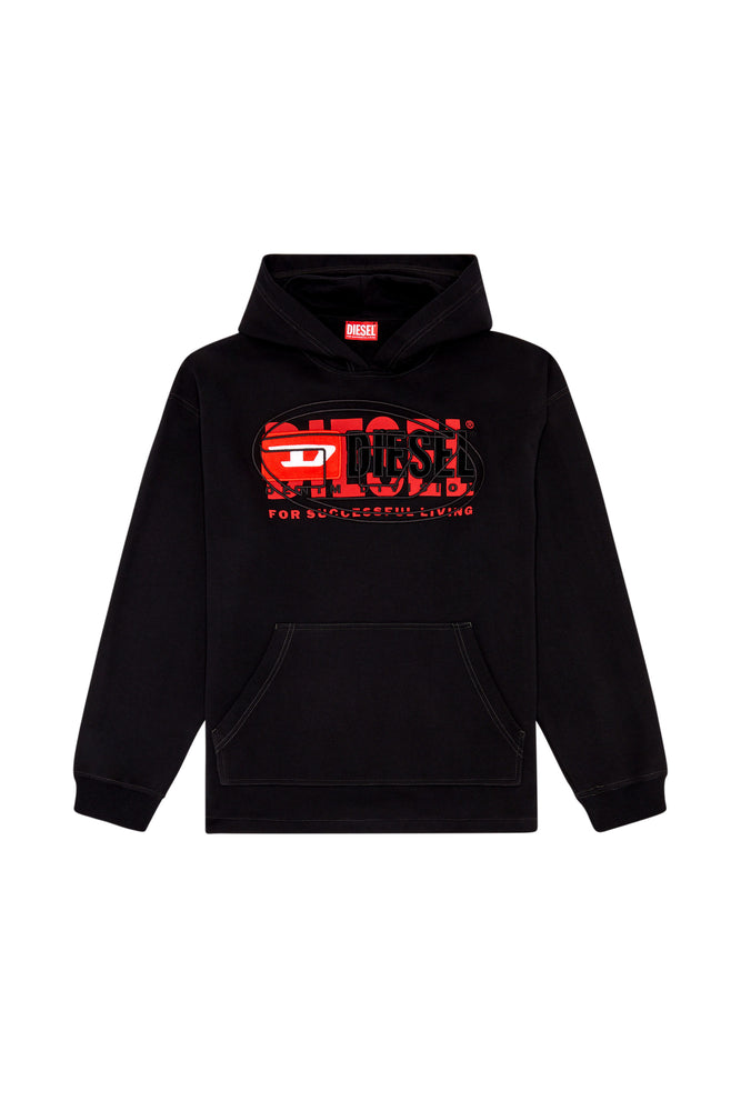 Hoodie with layered logos (3)