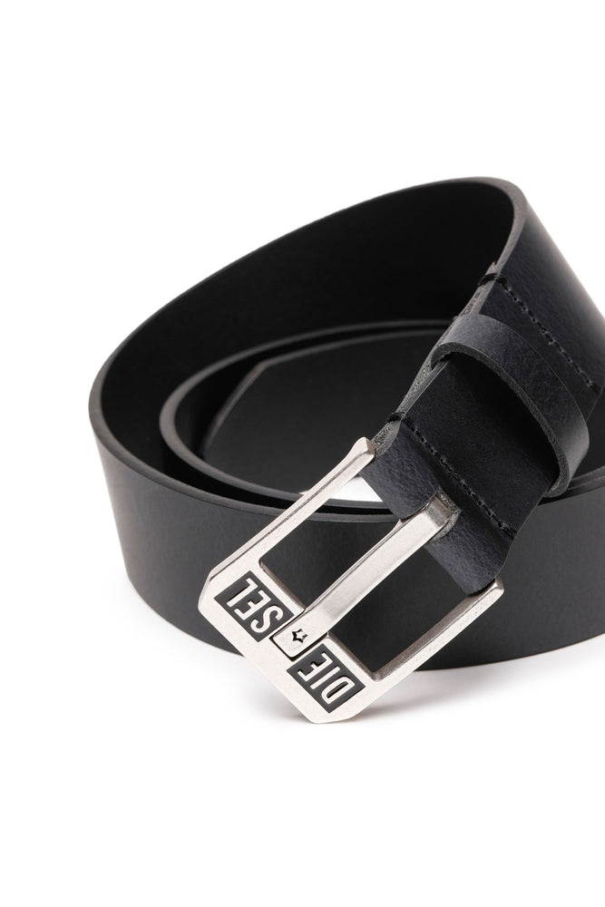 Leather Belt With Star Logo Buckle (1)