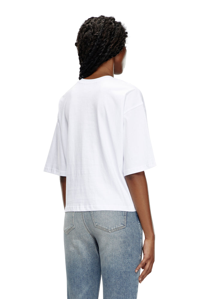 Boxy T-shirt with cut-out Oval D logo (1)