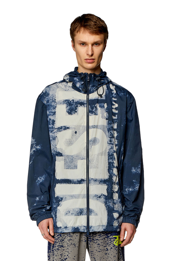 Watercolour-effect windbreaker with logo