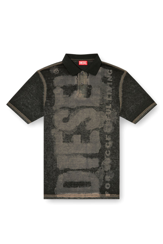 Polo Shirt With Water Print Logo (3)
