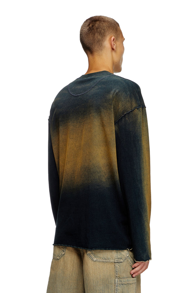 Faded Long-Sleeve T-Shirt With Micro Logo (1)