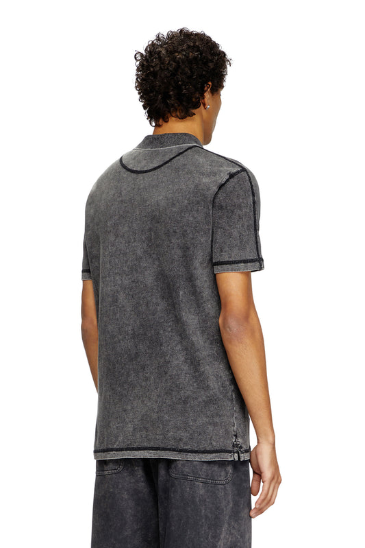 Denim-Look Polo Shirt (1)