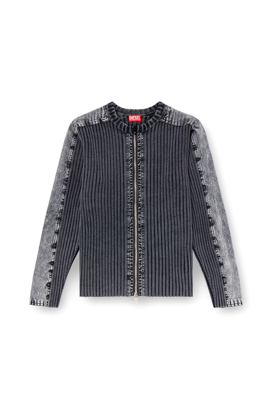 Zip-Up Cardigan With Contrast Panels (4)
