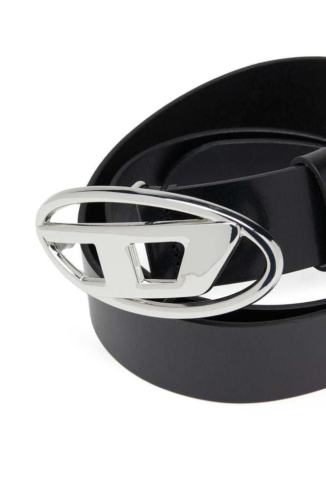 3.9Cm Leather Belt With Shiny Oval D Logo Buckle (1)