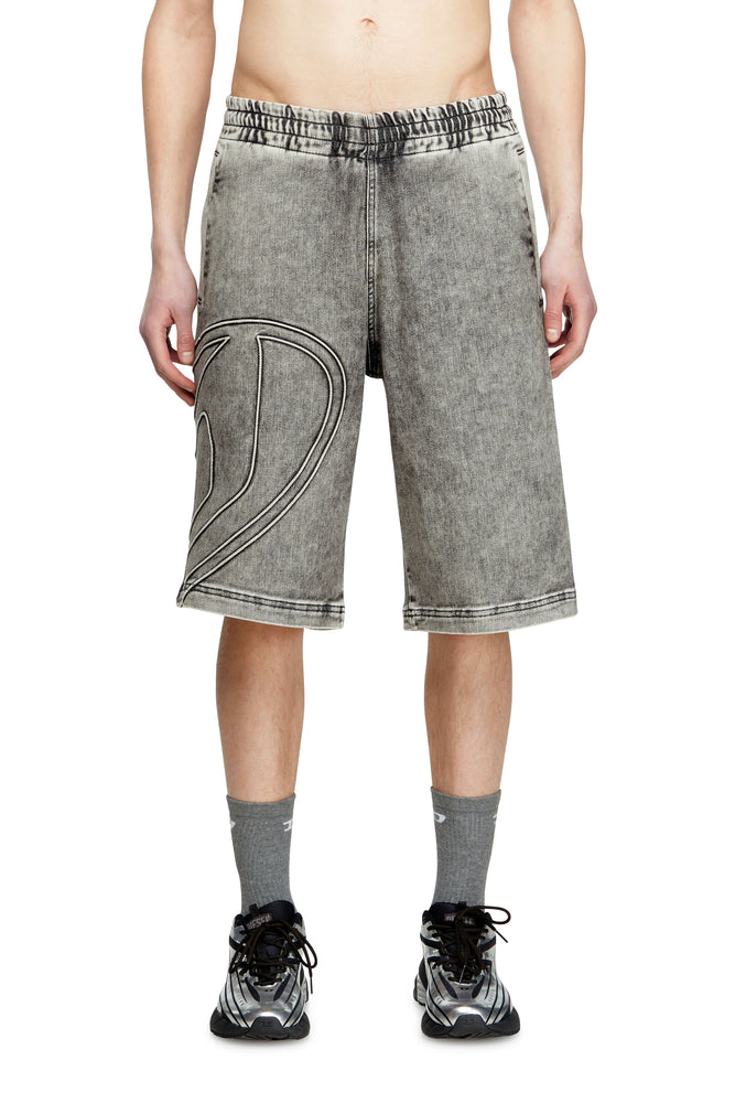 Track Denim bermudas with Oval D
