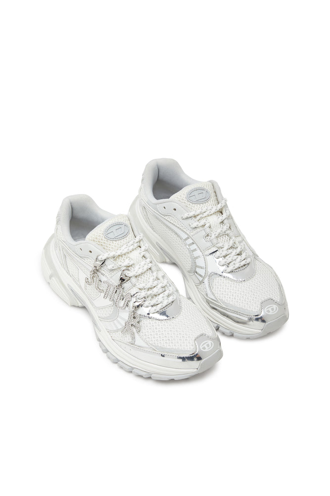 まーさん S-Pro-V-Dense-Metallic mesh sneakers with Oval D logo Diesel South