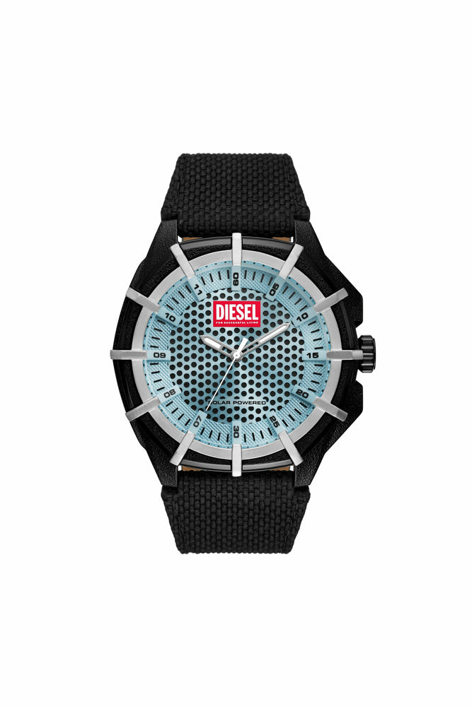 Framed solar-powered watch