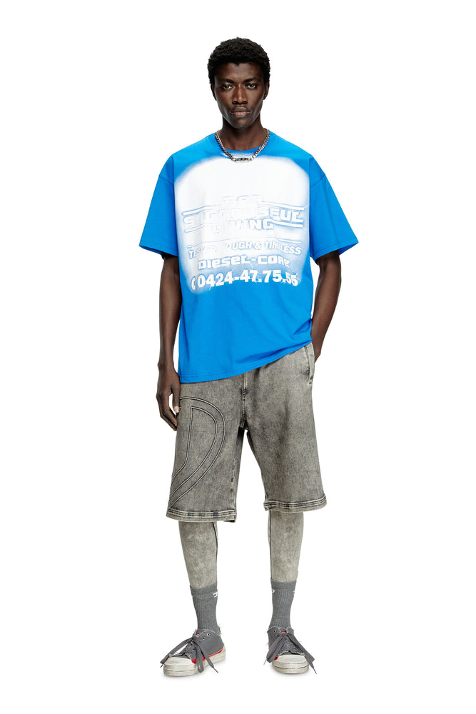 T-shirt with blowout logo graphic (2)