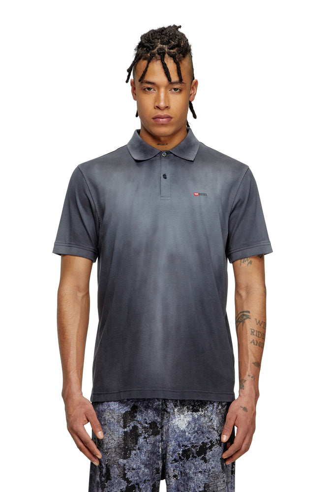 Jersey polo shirt with logo embroidery