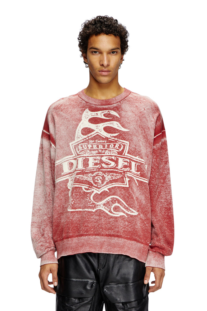 Reverse-print logo jumper