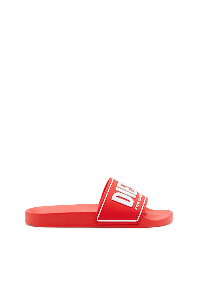Sa-Mayemi-Rubber slides with embossed logo
