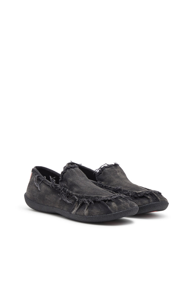 D-Shock-Distressed denim loafers (1)