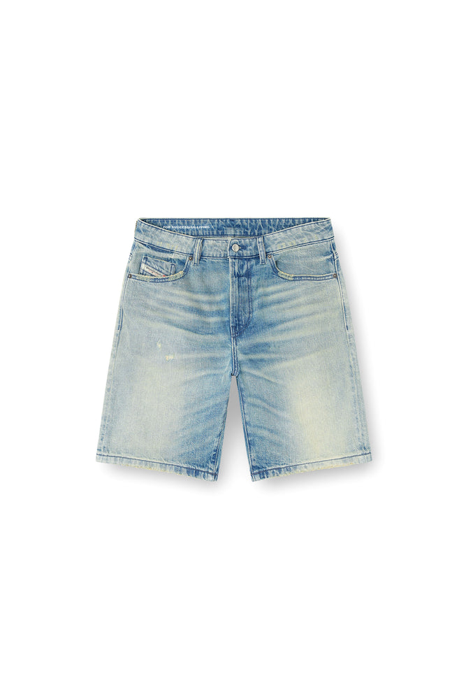 Slim shorts in worn-effect denim (4)