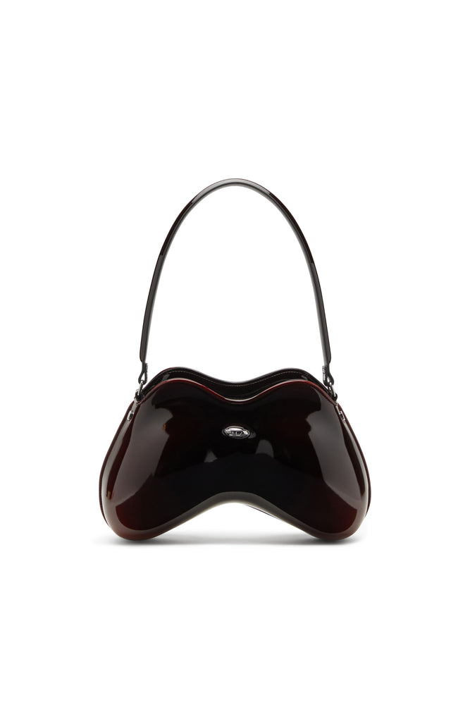 Double-D-Rigid shoulder bag in dégradé glossy PU
