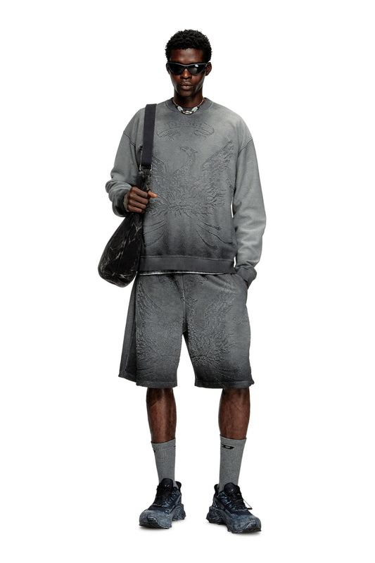 Faded sweatshirt with devoré Phoenix logo (2)