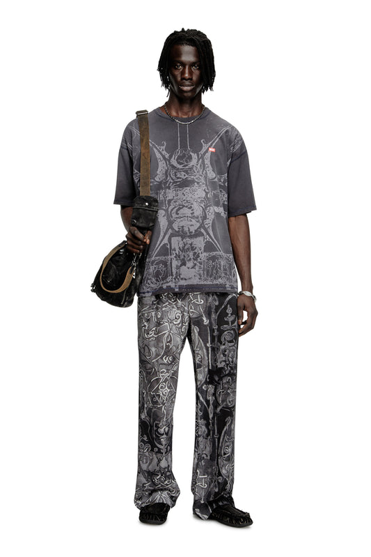 T-shirt with tonal medieval print (2)