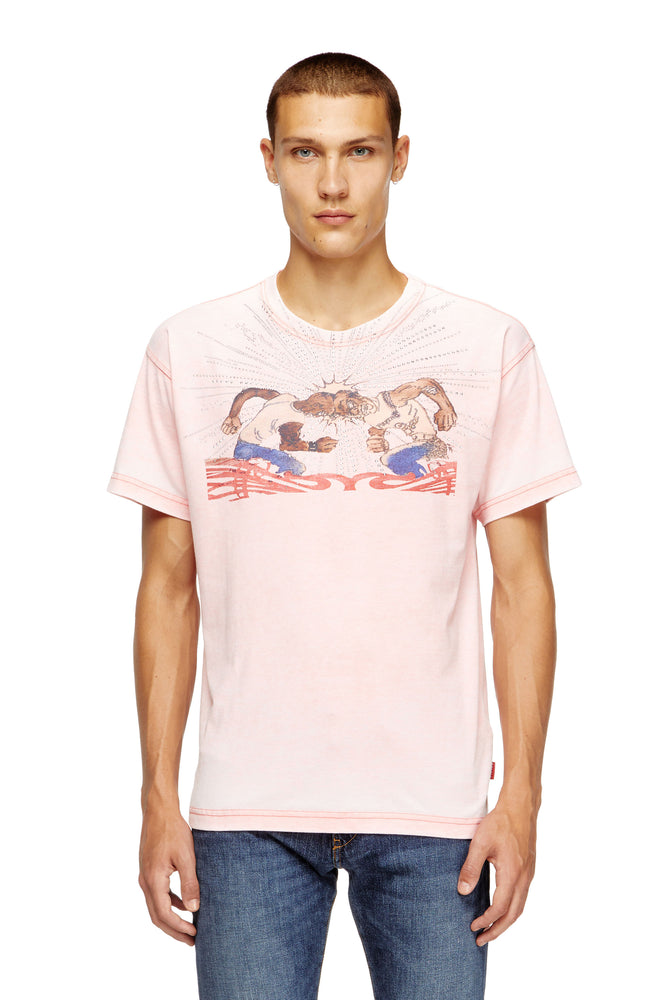 T-shirt with rhinestone graphic