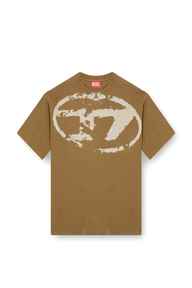 T-shirt with distressed flocked logo (3)