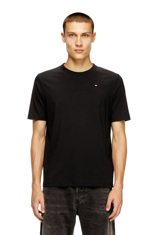 T-shirt with micro-embroidered logo