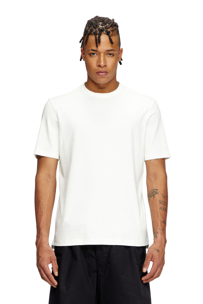 T-shirt with tonal logo embroidery
