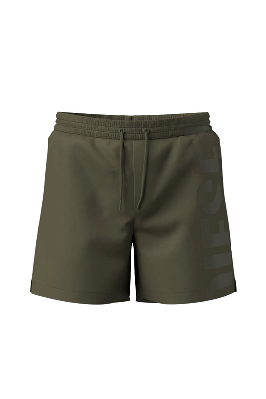 Mid-length swim shorts with maxi logo