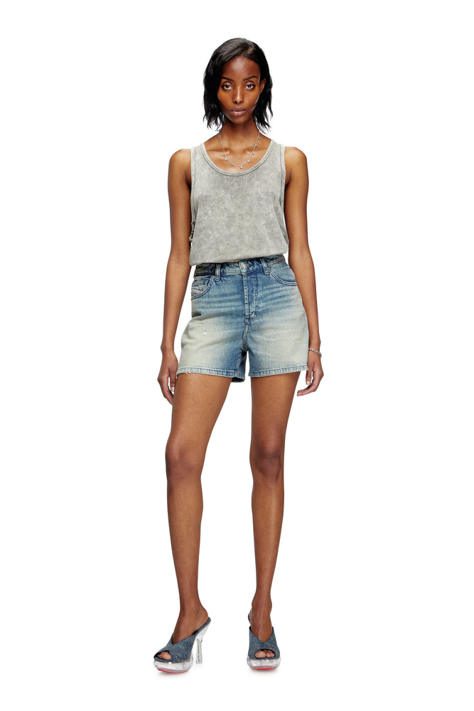 Shorts in worn-effect denim (2)
