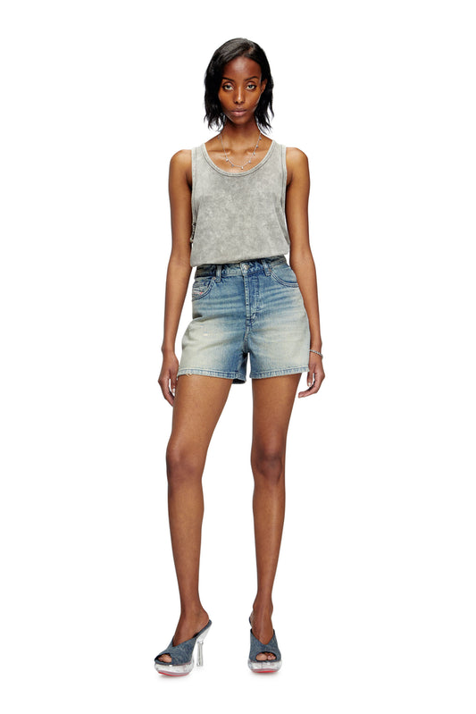 Shorts in worn-effect denim (2)