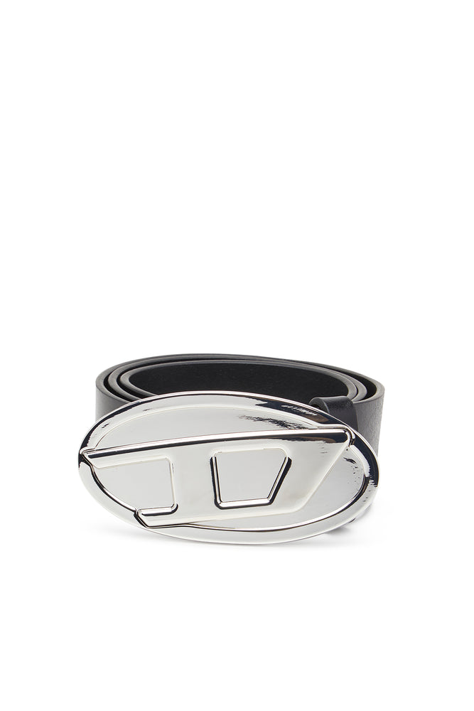 4cm leather belt with Oval D plaque