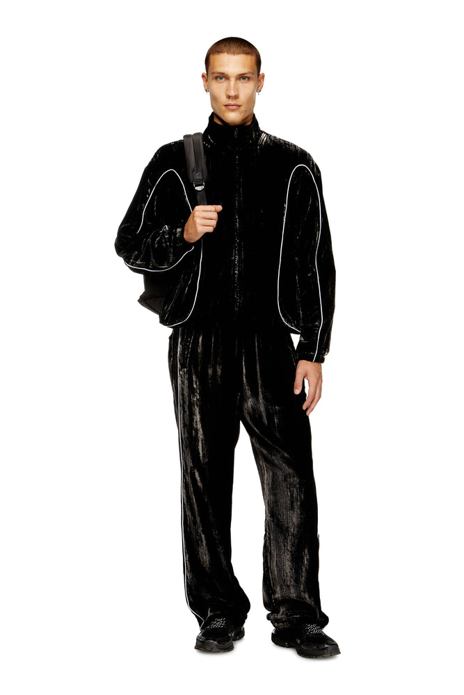 Track jacket in treated velvet (3)