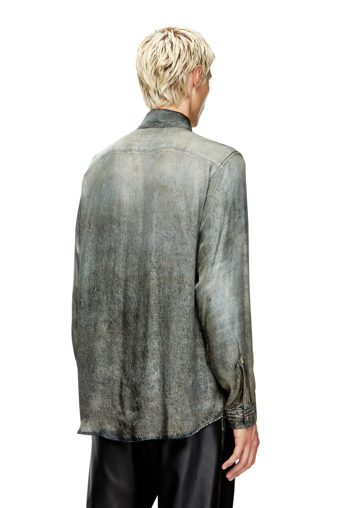 Shirt in denim-look viscose (1)