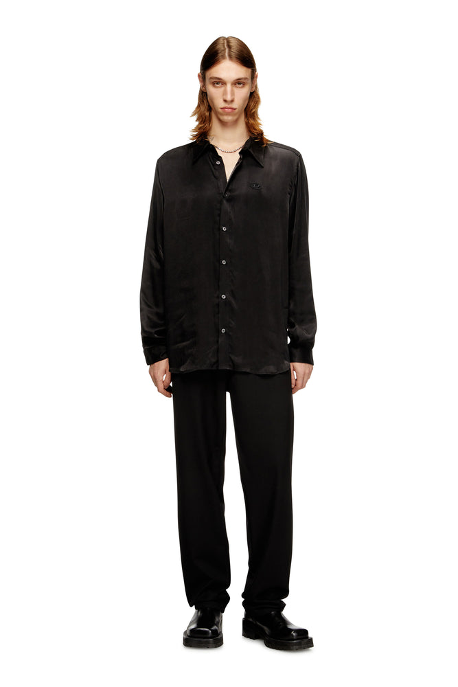 Cupro shirt with embroidered logo (2)