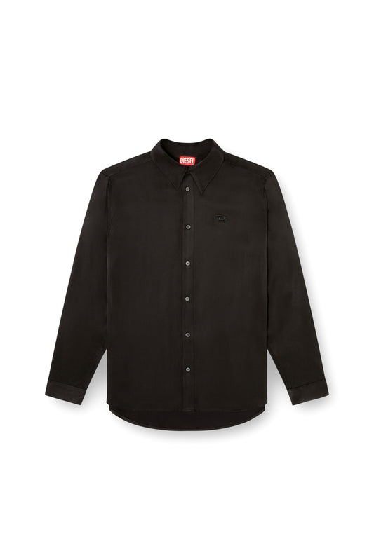 Cupro shirt with embroidered logo (3)