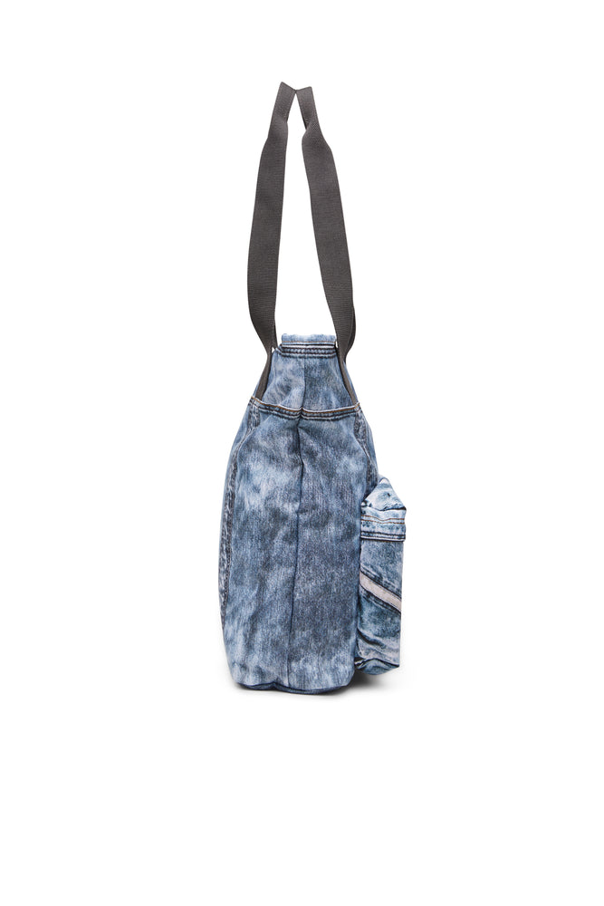Tote bag in trompe l'oeil denim | Diesel Online Tote bag in trompe l'oeil denim | Diesel Online