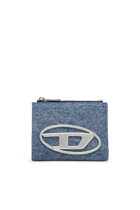 Small bi-fold wallet in denim