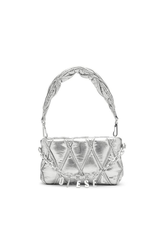 Wallet purse in metallic quilted nylon