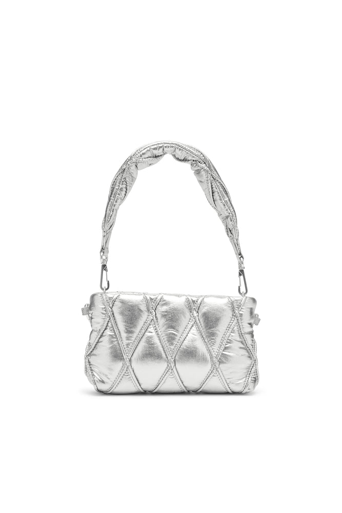 Wallet purse in metallic quilted nylon (1)