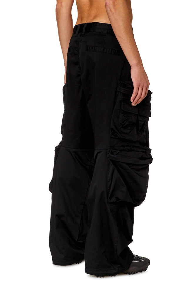 Cargo pants in stretch cotton satin | Diesel South Africa