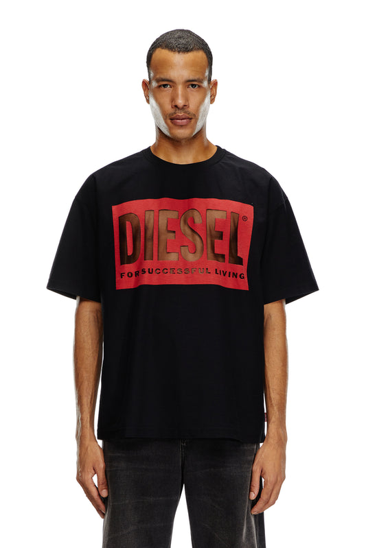 T-shirt with devoré Diesel logo