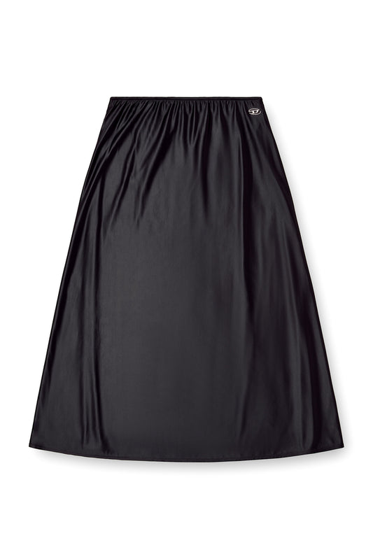 Midi skirt in flared nylon (3)