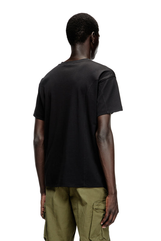 Short-sleeve T-shirt with panels (1)