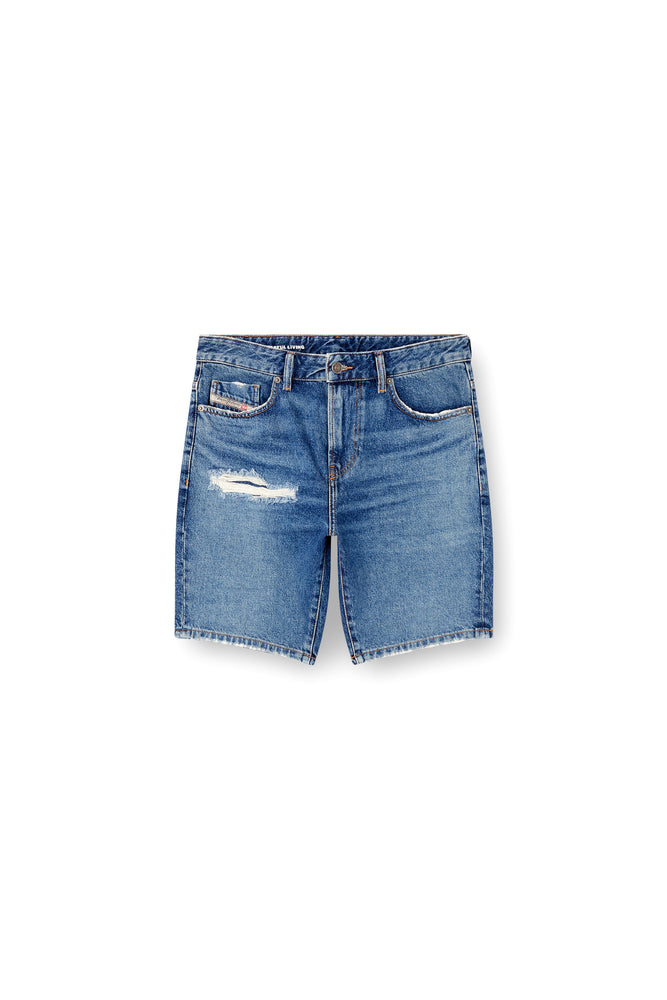 Slim denim shorts (4)