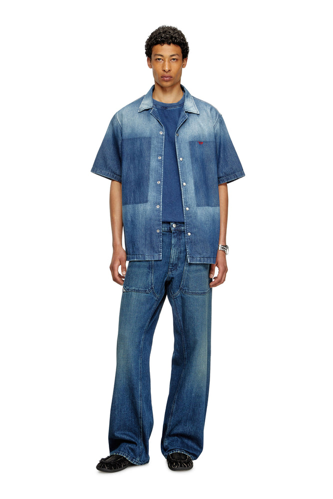 Bowling shirt in contrast-effect denim (2)
